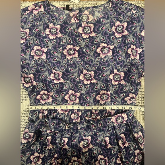 Talbots Lexington Floral Poplin Flare Cotton Summer Dress - Picture 11 of 13